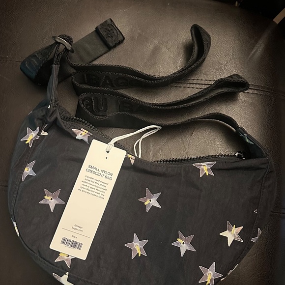 BAGGU Small Recycled Nylon Crescent Bag Stars NWT - Picture 6 of 6
